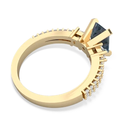 Aquamarine Classic 8X6mm Emerald-Cut Engagement 14K Yellow Gold ring R26438EM