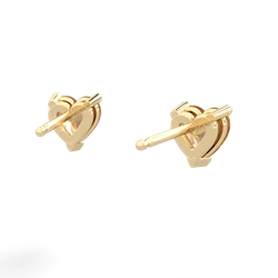 Citrine 5Mm Heart Stud 14K Yellow Gold earrings E1861