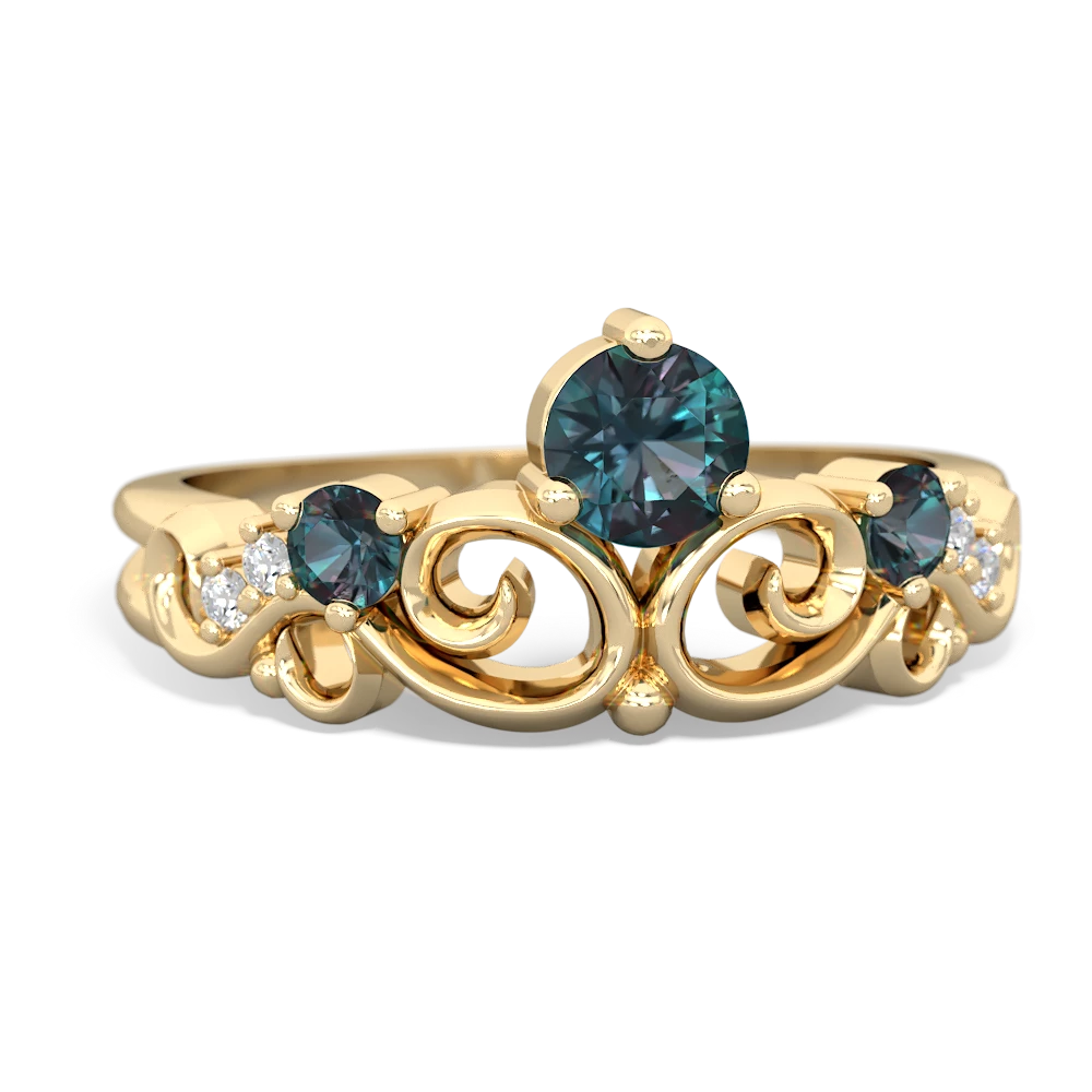 Emerald Crown Keepsake 14K Yellow Gold ring R5740