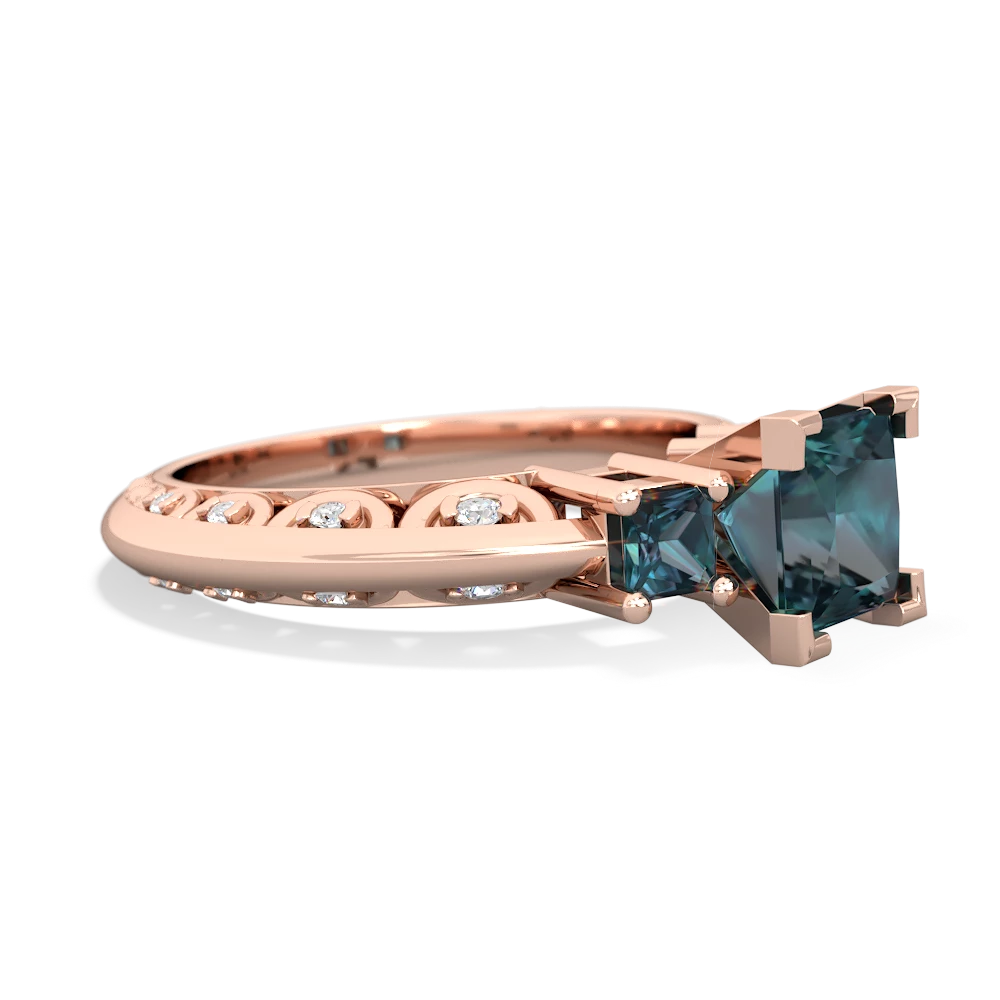 London Topaz Eternal Embrace Engagement 14K Rose Gold ring C2001