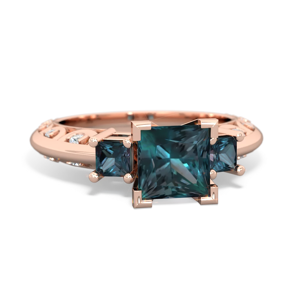 London Topaz Eternal Embrace Engagement 14K Rose Gold ring C2001