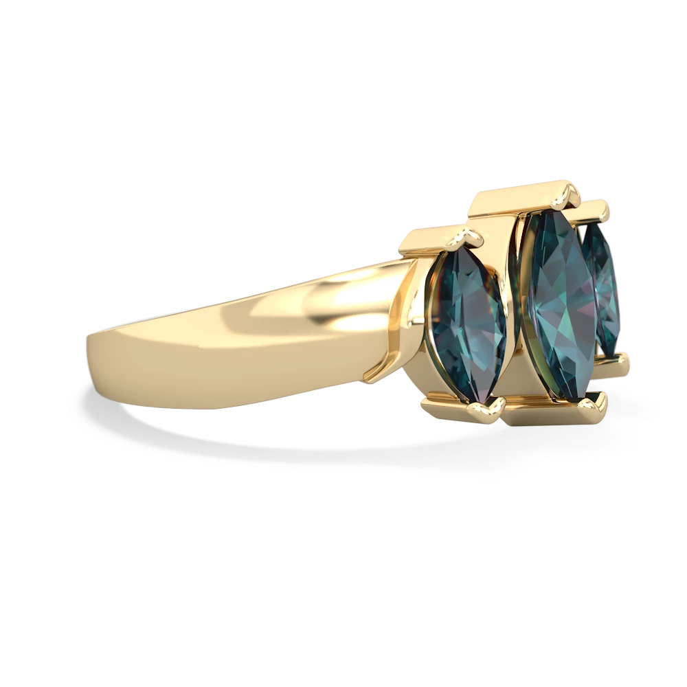 Sapphire Three Peeks 14K Yellow Gold ring R2433