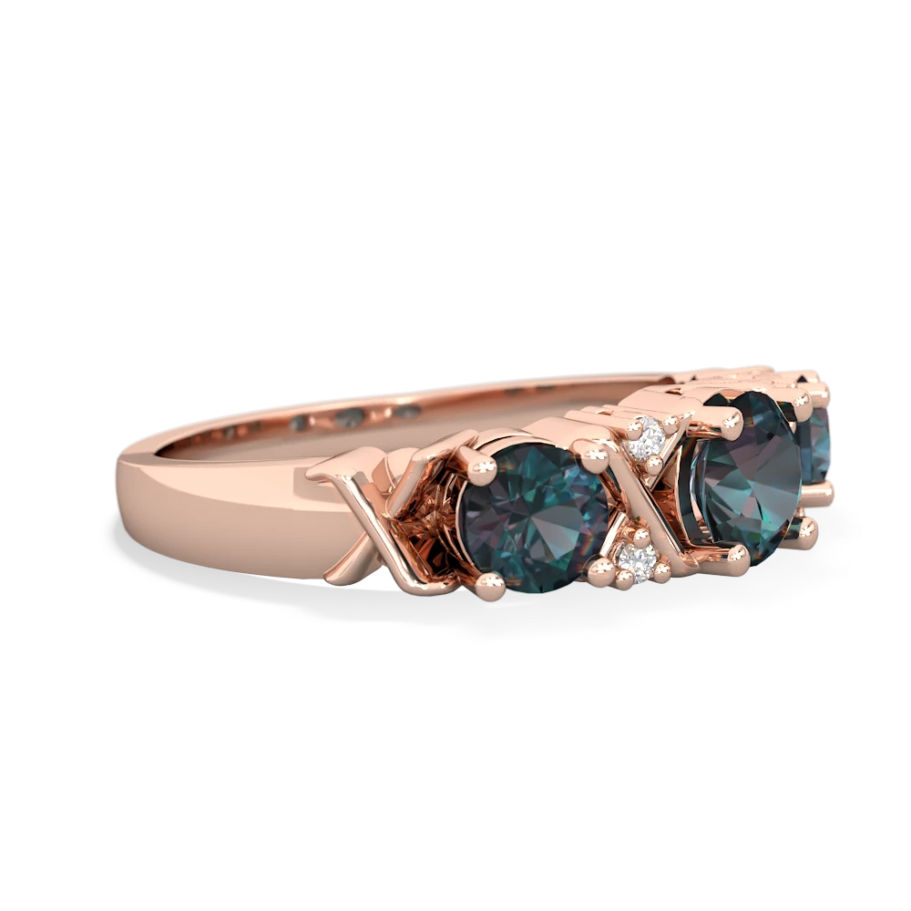 Smoky Quartz Hugs And Kisses 14K Rose Gold ring R5016