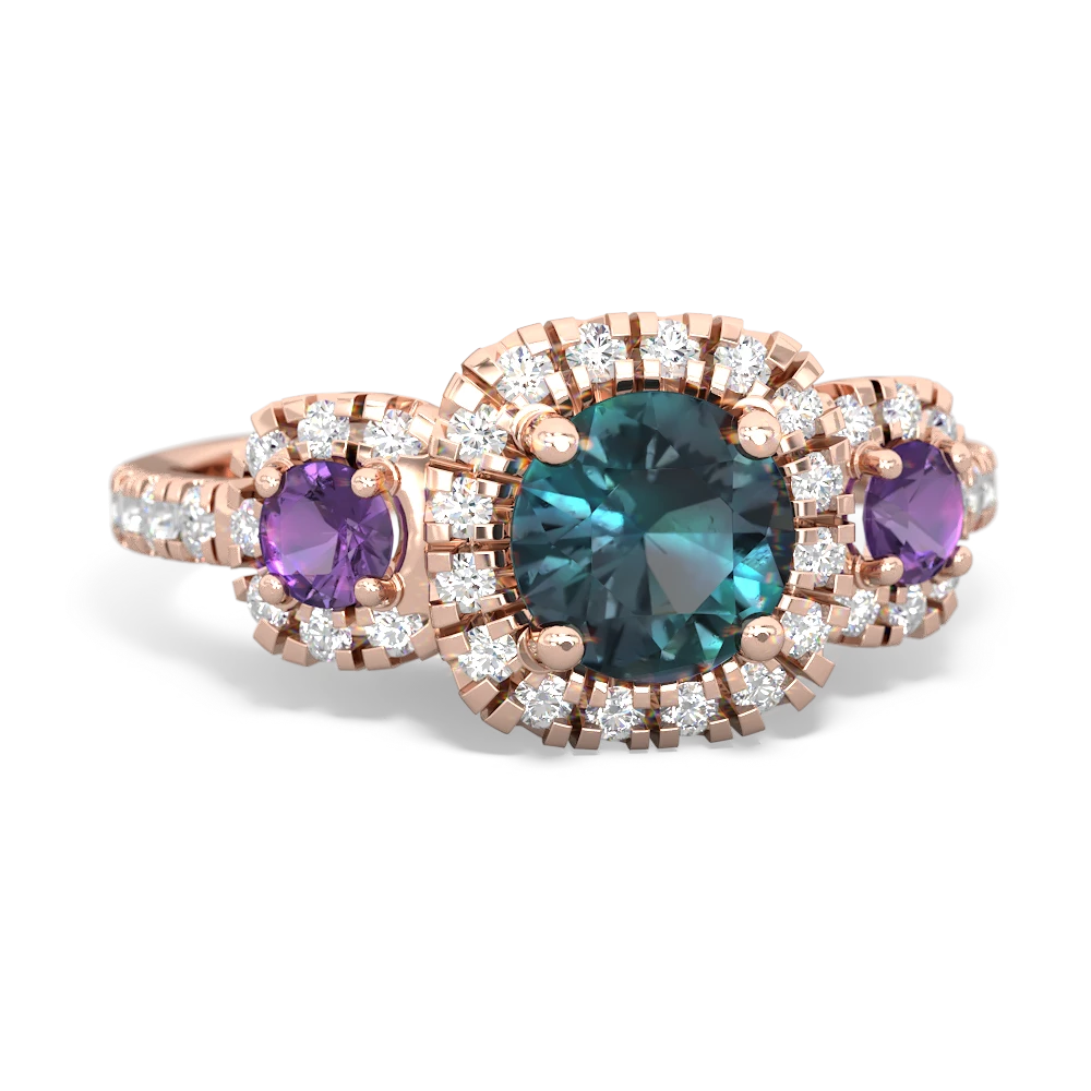 Alexandrite Regal Halo 14K Rose Gold ring R5350