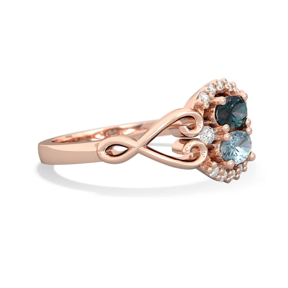 Alexandrite Love Nest 14K Rose Gold ring R5860