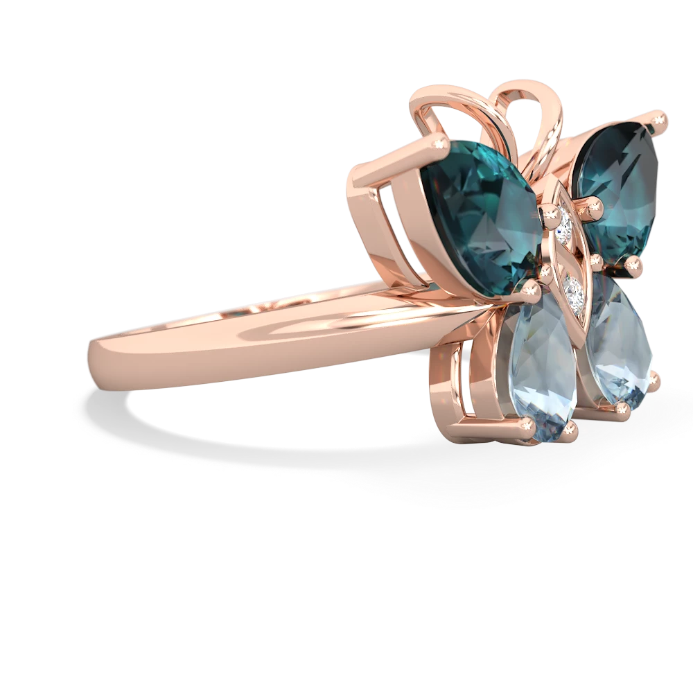 Alexandrite Butterfly 14K Rose Gold ring R2215