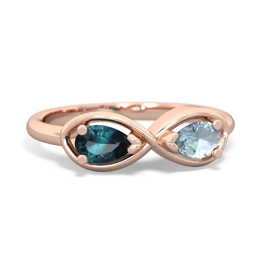 Alexandrite Infinity 14K Rose Gold ring R5050