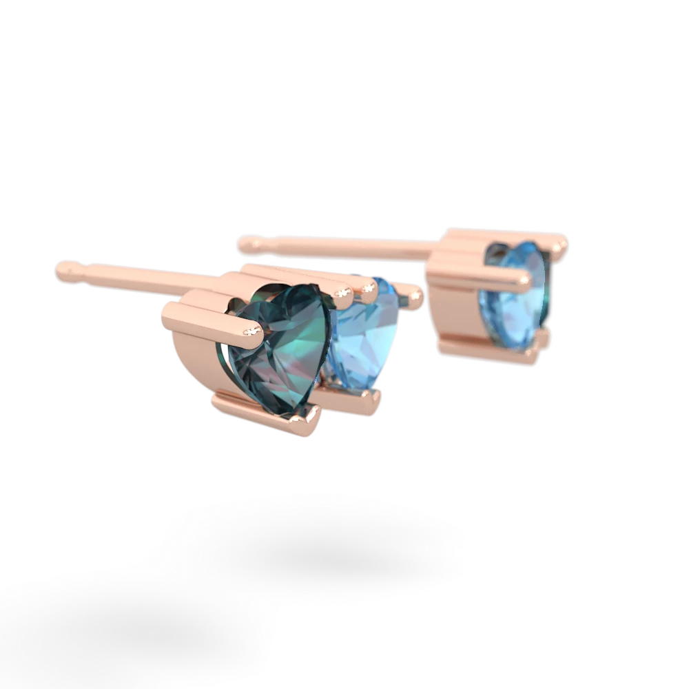 Alexandrite Sweethearts 14K Rose Gold earrings E5260