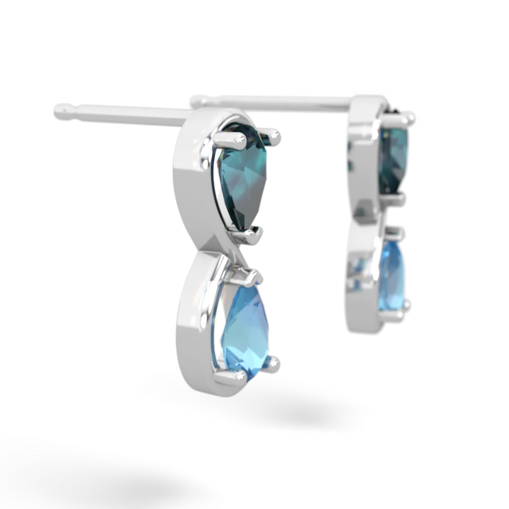 Alexandrite Infinity 14K White Gold earrings E5050