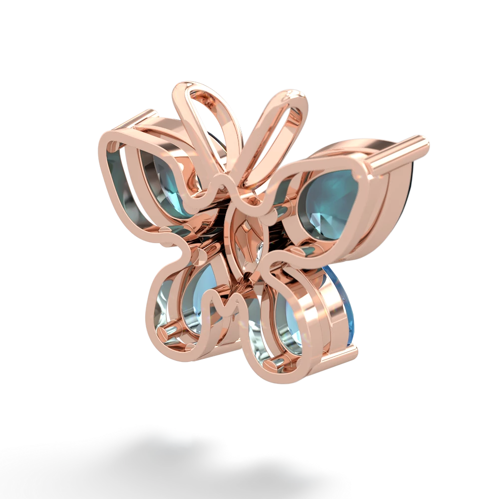 Alexandrite Butterfly 14K Rose Gold pendant P2215