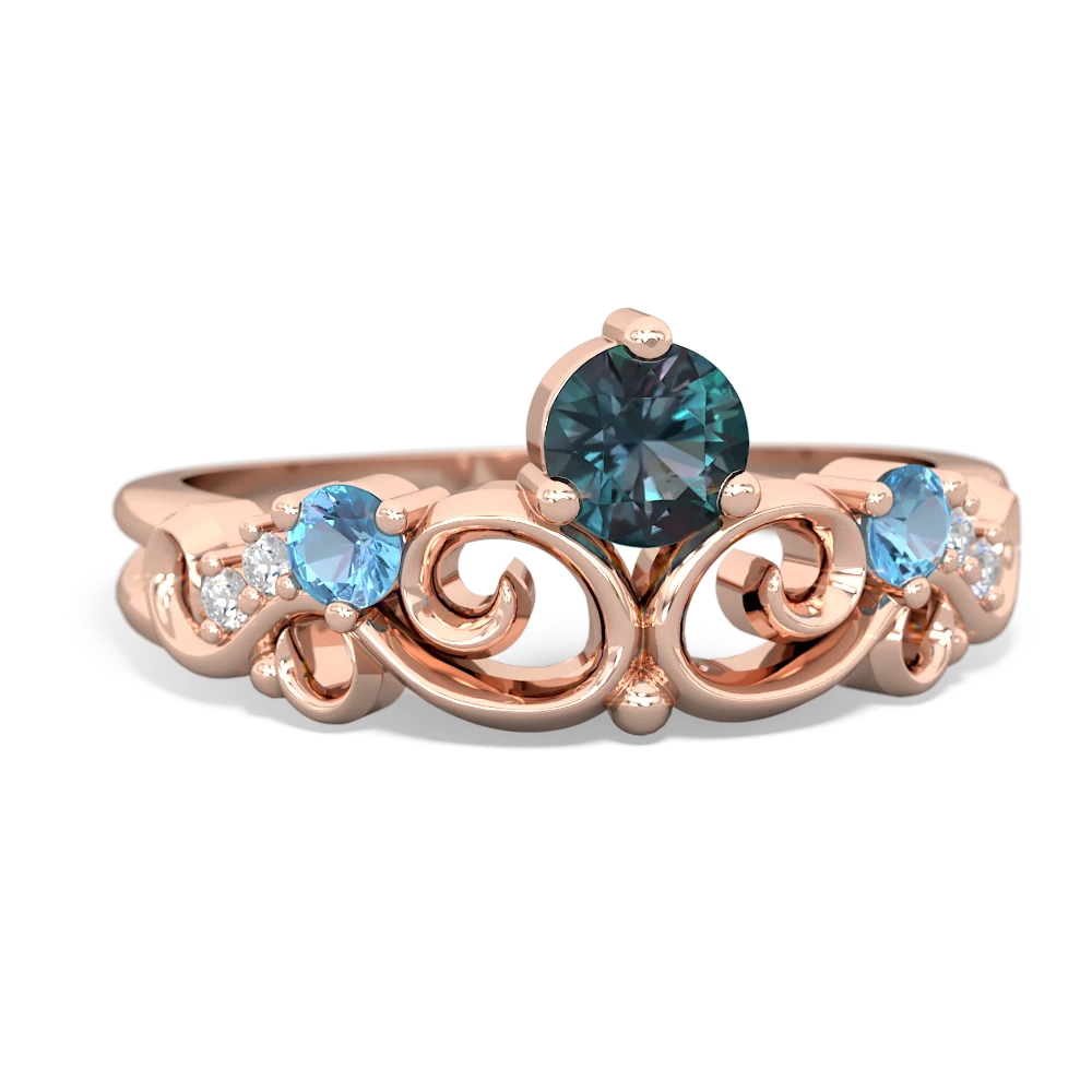 Alexandrite Crown Keepsake 14K Rose Gold ring R5740