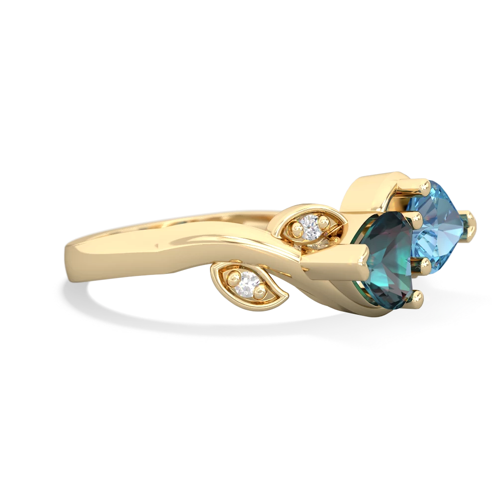 Alexandrite Floral Elegance 14K Yellow Gold ring R5790