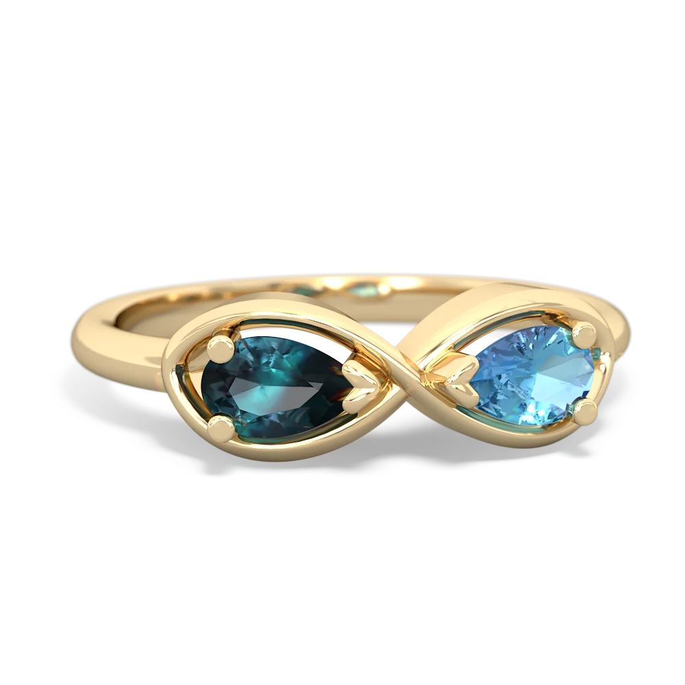 Alexandrite Infinity 14K Yellow Gold ring R5050