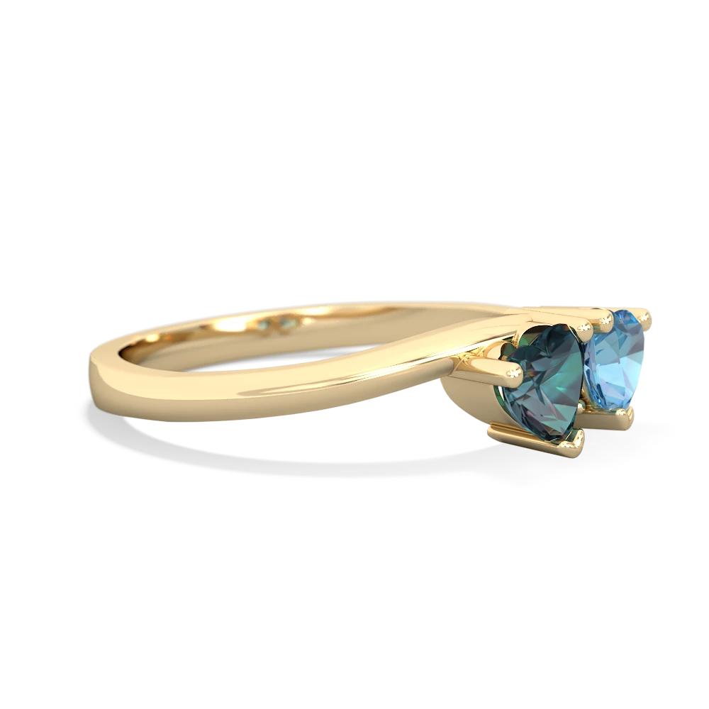 Alexandrite Sweethearts 14K Yellow Gold ring R5260