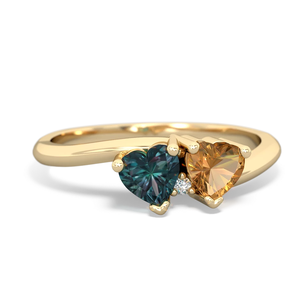 Alexandrite Sweethearts 14K Yellow Gold ring R5260