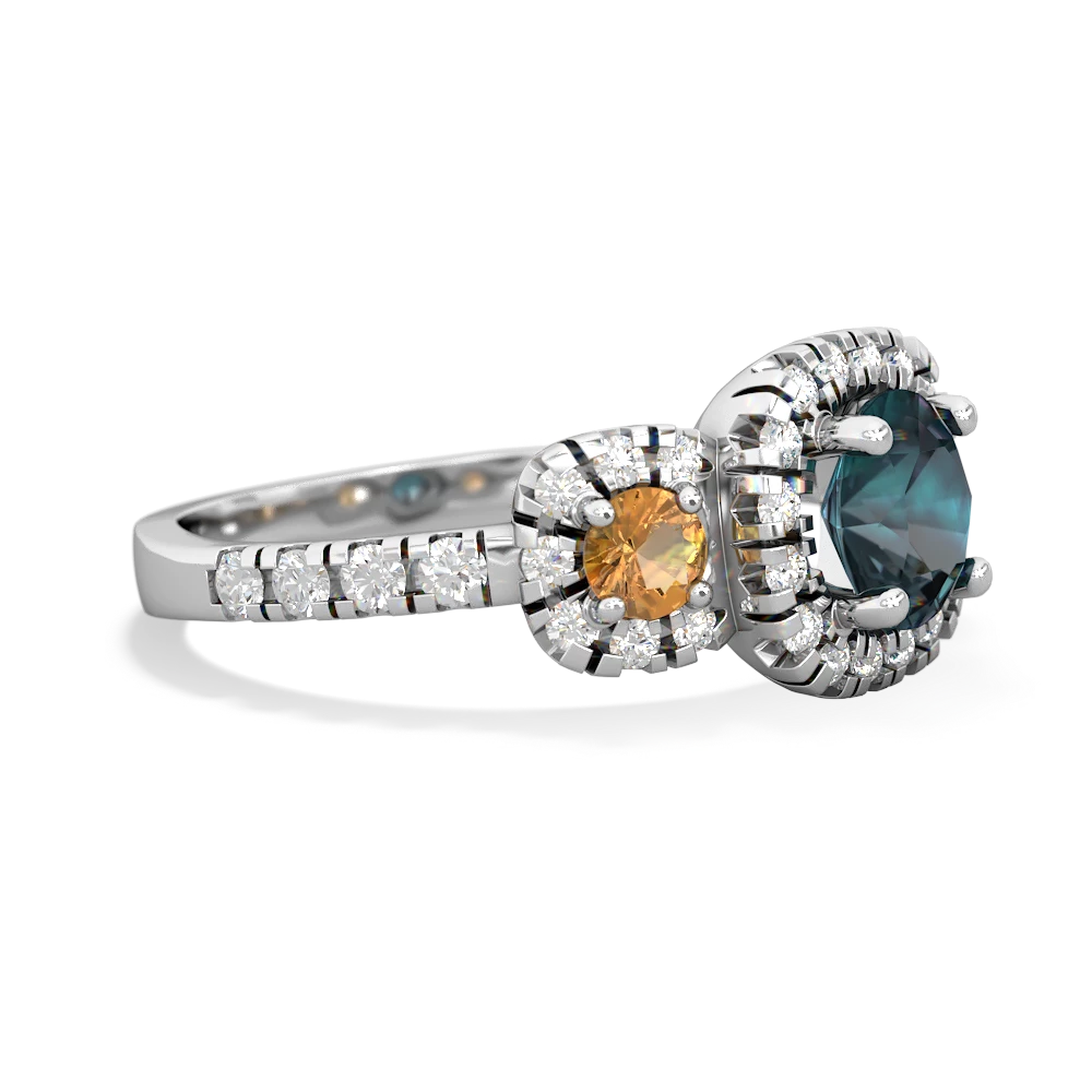 Alexandrite Regal Halo 14K White Gold ring R5350