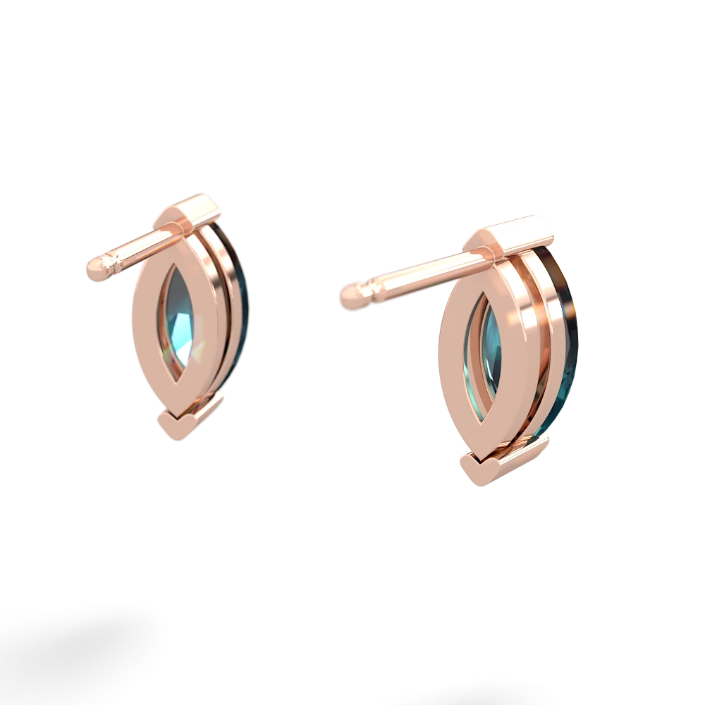 Alexandrite 8X4mm Marquise Stud 14K Rose Gold earrings E1701