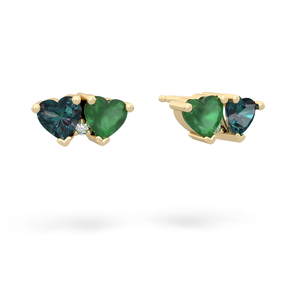 Alexandrite Sweethearts 14K Yellow Gold earrings E5260