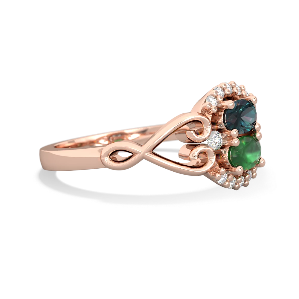 Alexandrite Love Nest 14K Rose Gold ring R5860