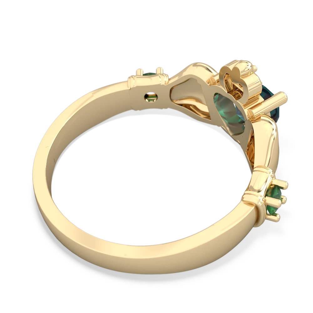 Alexandrite Claddagh Keepsake 14K Yellow Gold ring R5245