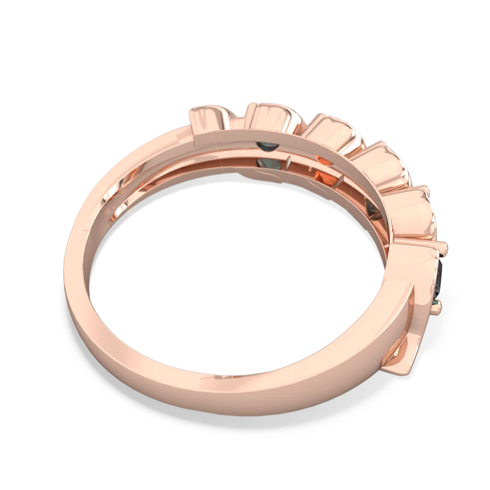 Alexandrite Anniversary Band 14K Rose Gold ring R2089