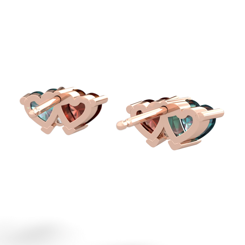 Alexandrite Sweethearts 14K Rose Gold earrings E5260