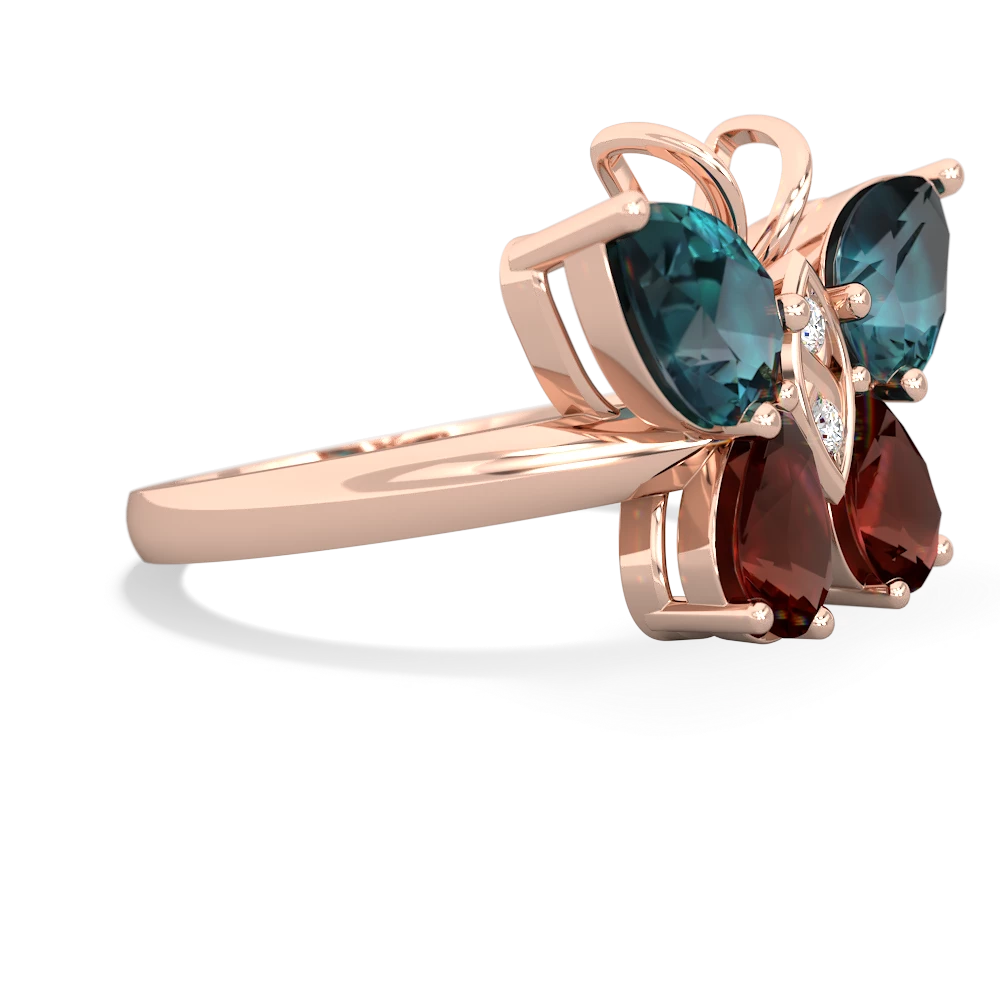 Alexandrite Butterfly 14K Rose Gold ring R2215