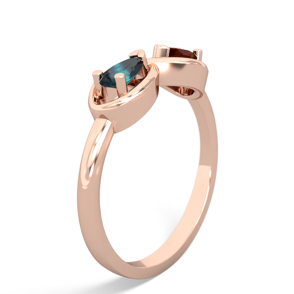 Alexandrite Infinity 14K Rose Gold ring R5050