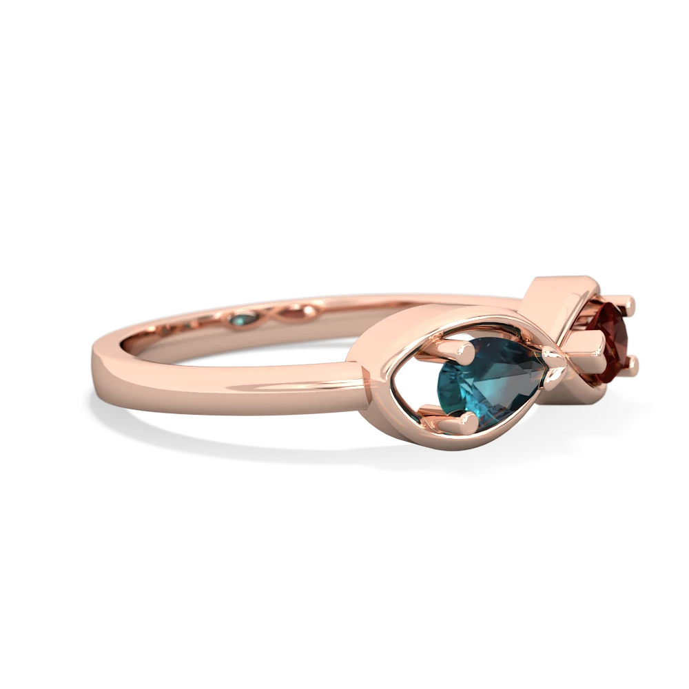 Alexandrite Infinity 14K Rose Gold ring R5050