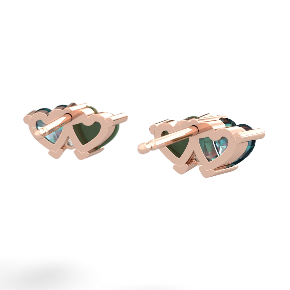 Alexandrite Sweethearts 14K Rose Gold earrings E5260