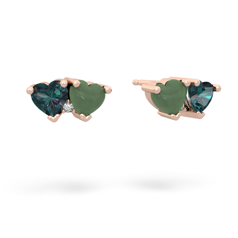 Alexandrite Sweethearts 14K Rose Gold earrings E5260