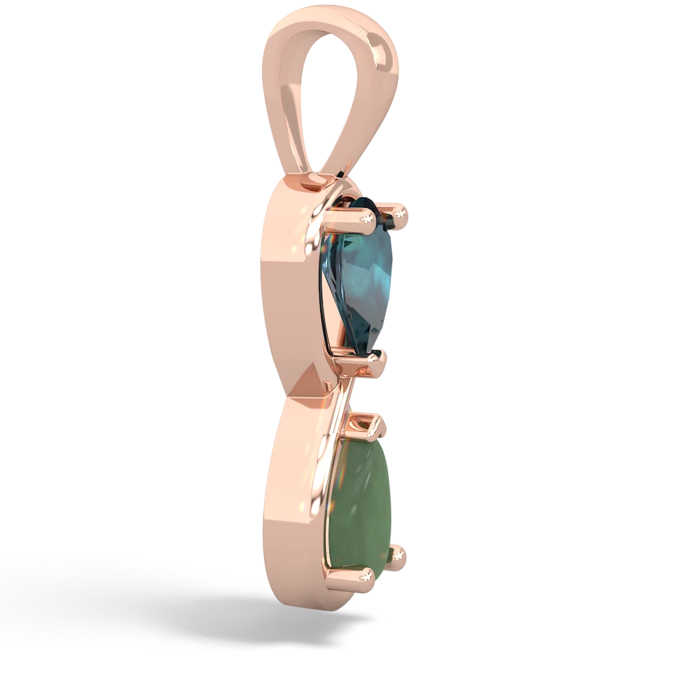 Alexandrite Infinity 14K Rose Gold pendant P5050