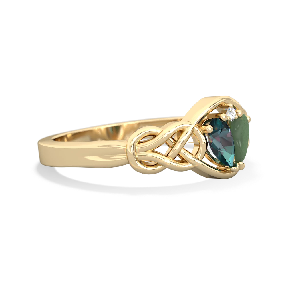 Alexandrite Celtic Love Knot 14K Yellow Gold ring R5420