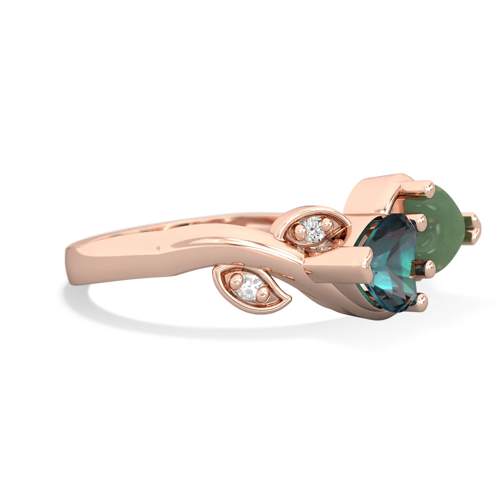 Alexandrite Floral Elegance 14K Rose Gold ring R5790