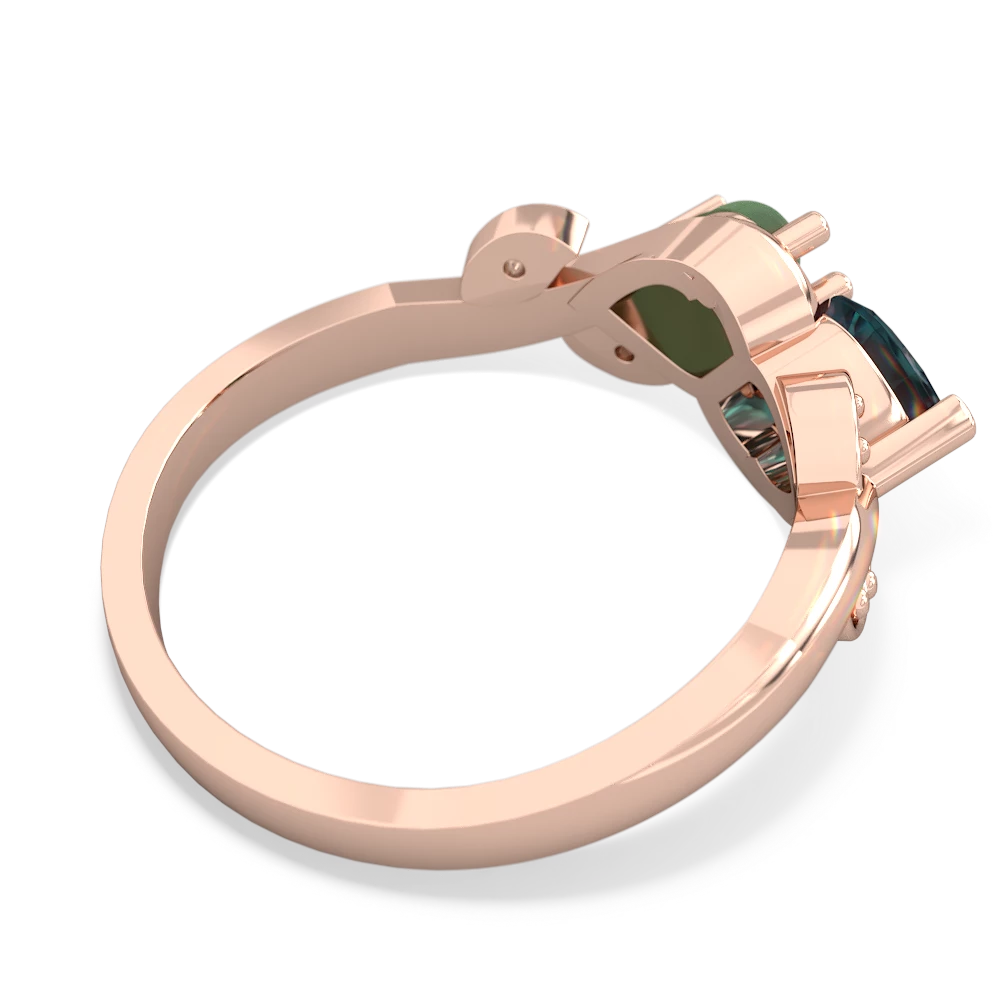 Alexandrite Floral Elegance 14K Rose Gold ring R5790