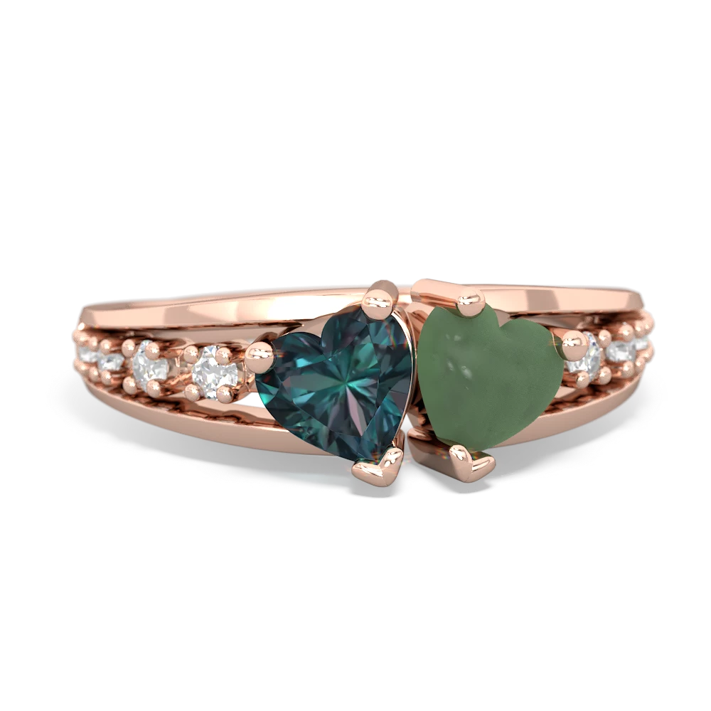 Alexandrite Heart To Heart 14K Rose Gold ring R3342