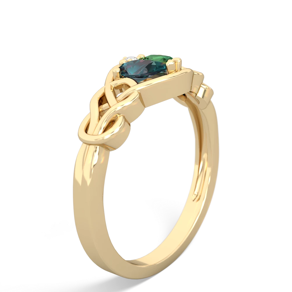 Alexandrite Celtic Love Knot 14K Yellow Gold ring R5420