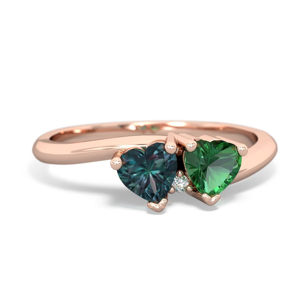 Alexandrite Sweethearts 14K Rose Gold ring R5260