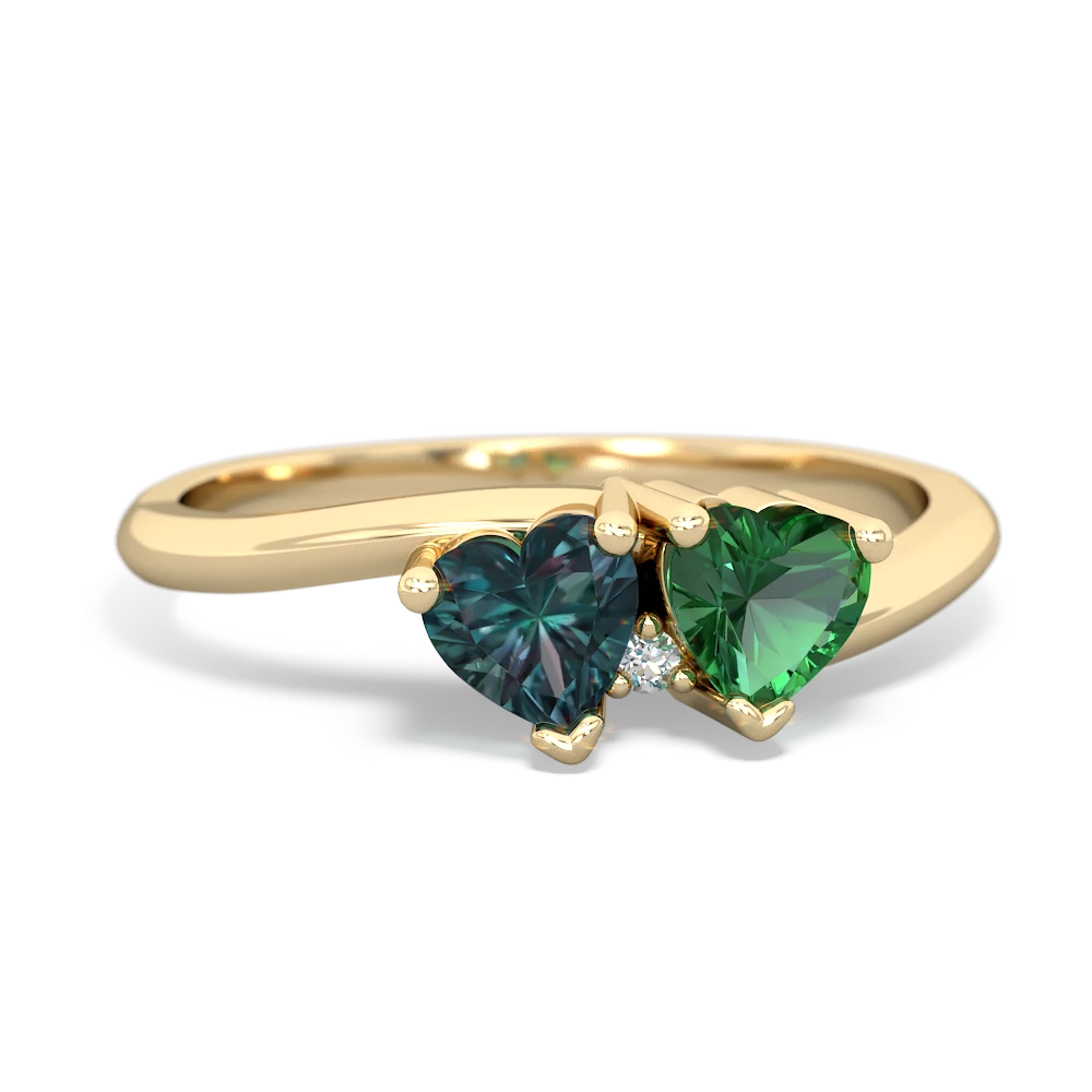 Alexandrite Sweethearts 14K Yellow Gold ring R5260