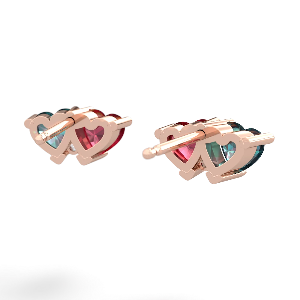 Alexandrite Sweethearts 14K Rose Gold earrings E5260