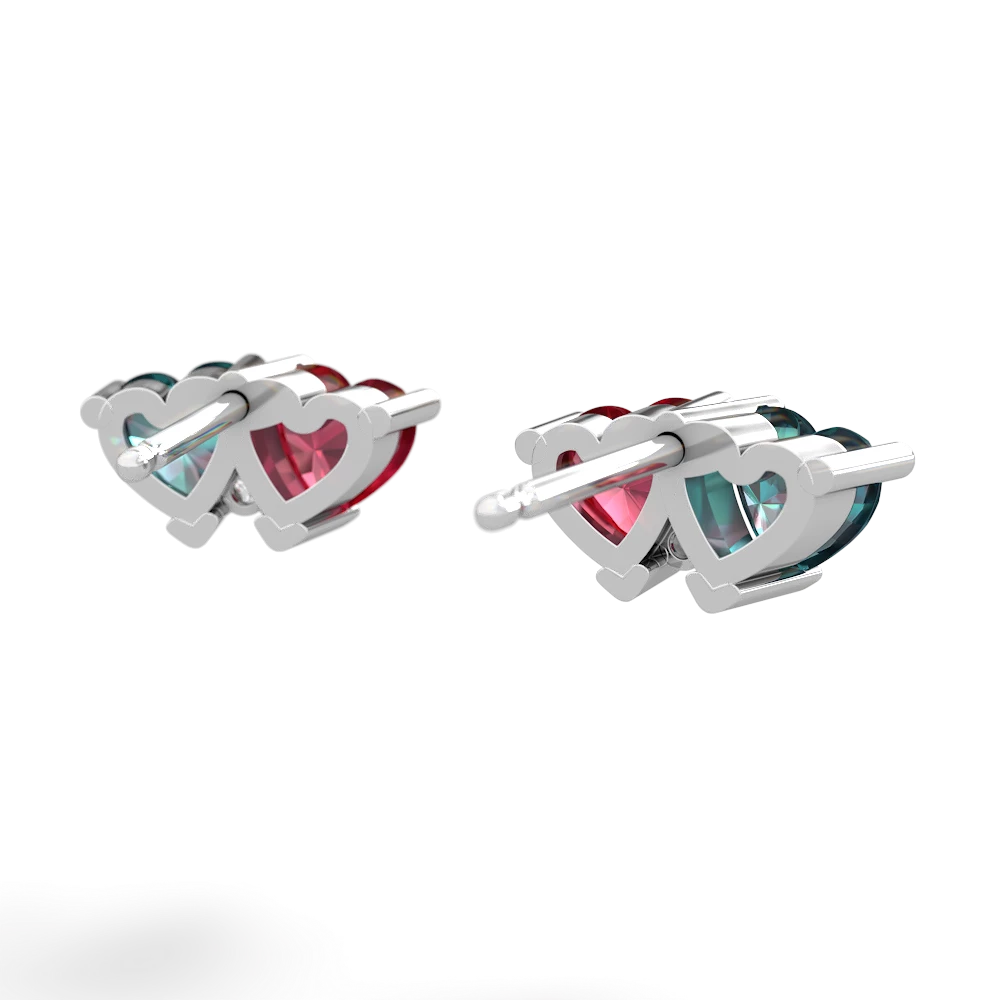 Alexandrite Sweethearts 14K White Gold earrings E5260