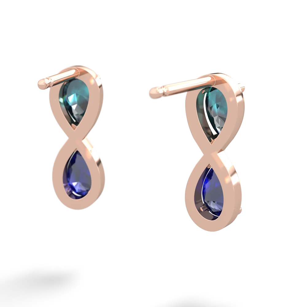 Alexandrite Infinity 14K Rose Gold earrings E5050