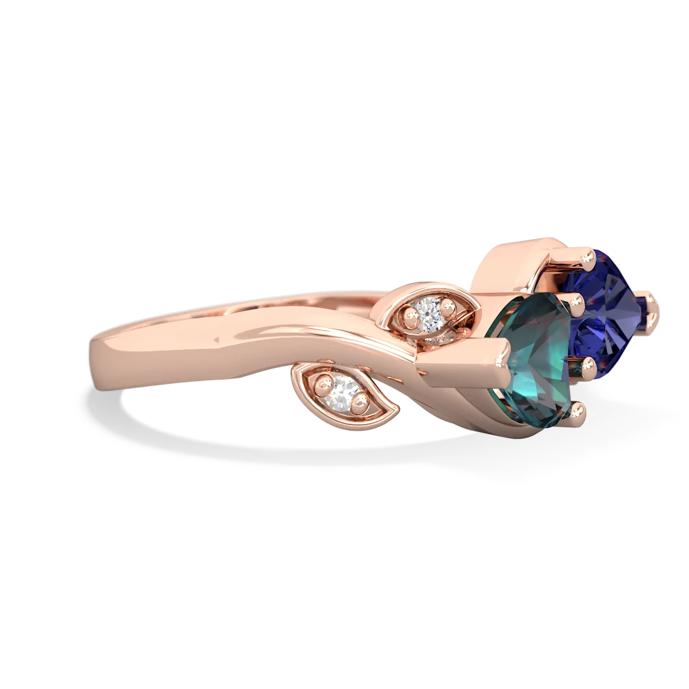 Alexandrite Floral Elegance 14K Rose Gold ring R5790