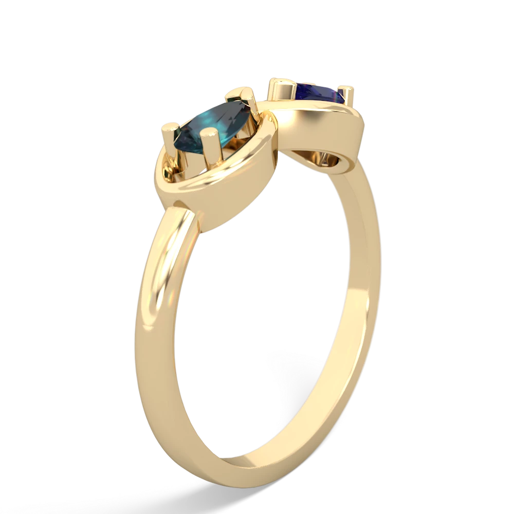 Alexandrite Infinity 14K Yellow Gold ring R5050