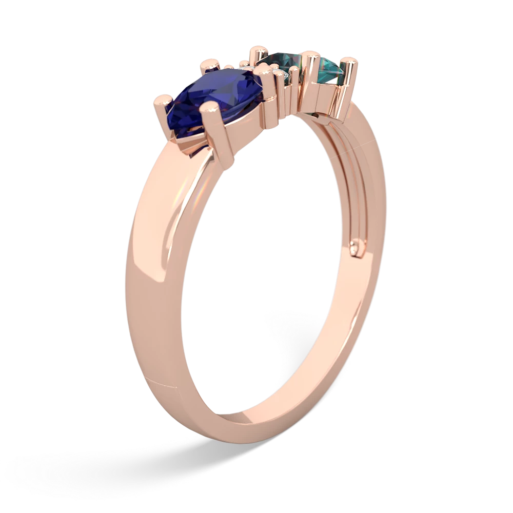 Alexandrite Pear Bowtie 14K Rose Gold ring R0865