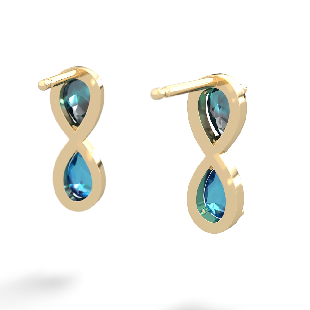 Alexandrite Infinity 14K Yellow Gold earrings E5050