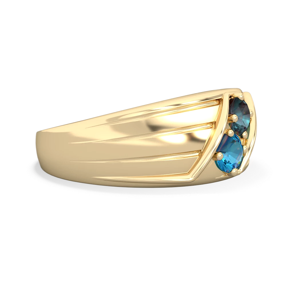 Alexandrite Men's Streamline 14K Yellow Gold ring R0460