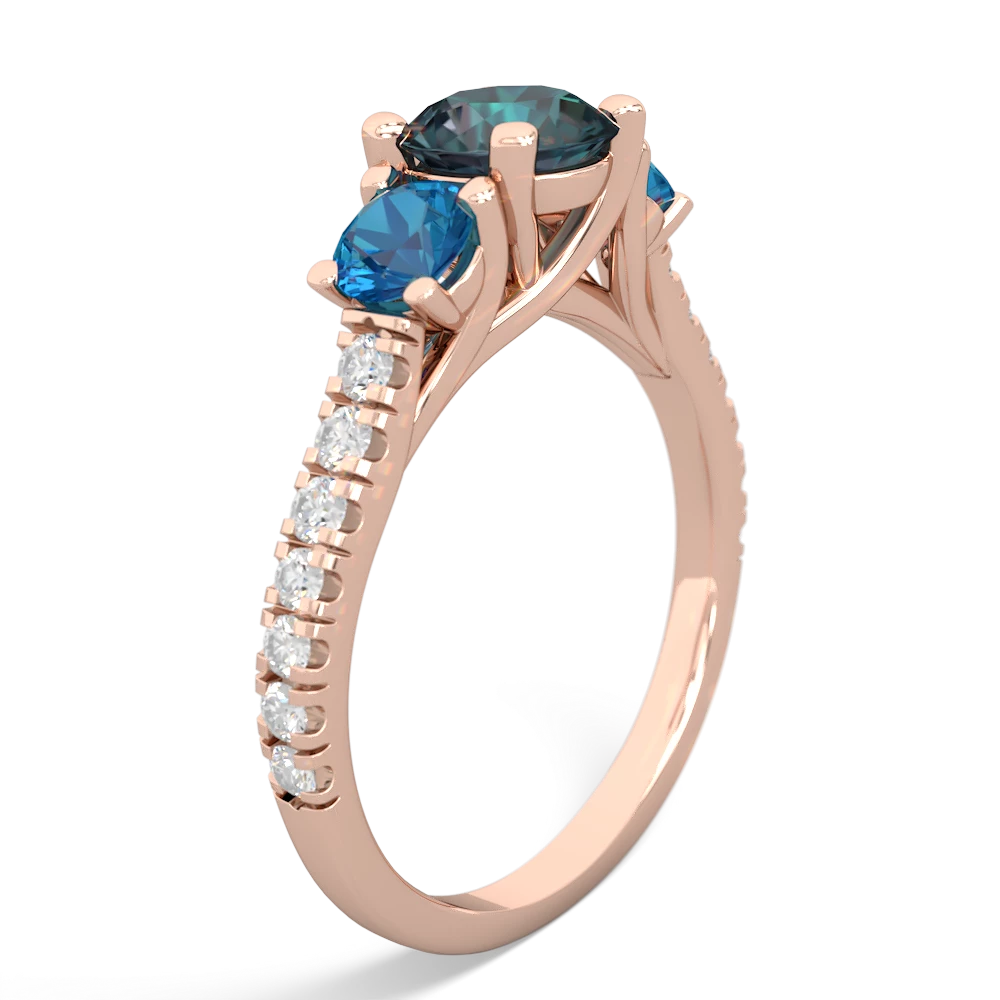 Alexandrite Pave Trellis 14K Rose Gold ring R5500