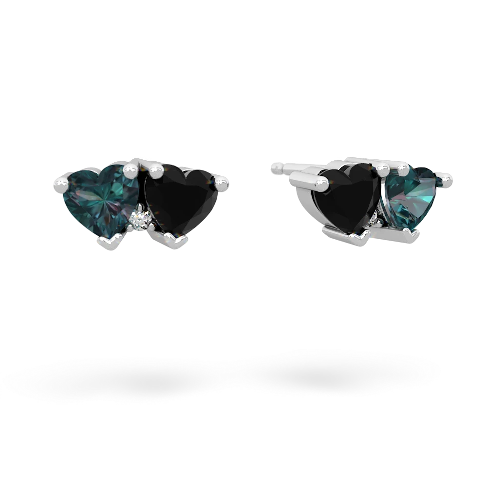 Alexandrite Sweethearts 14K White Gold earrings E5260