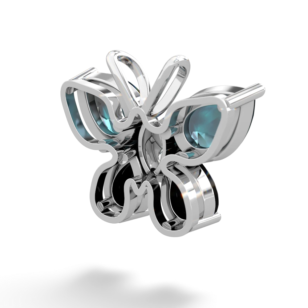 Alexandrite Butterfly 14K White Gold pendant P2215